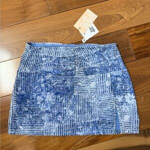 Tiger Mist Blue Graphic Skirt